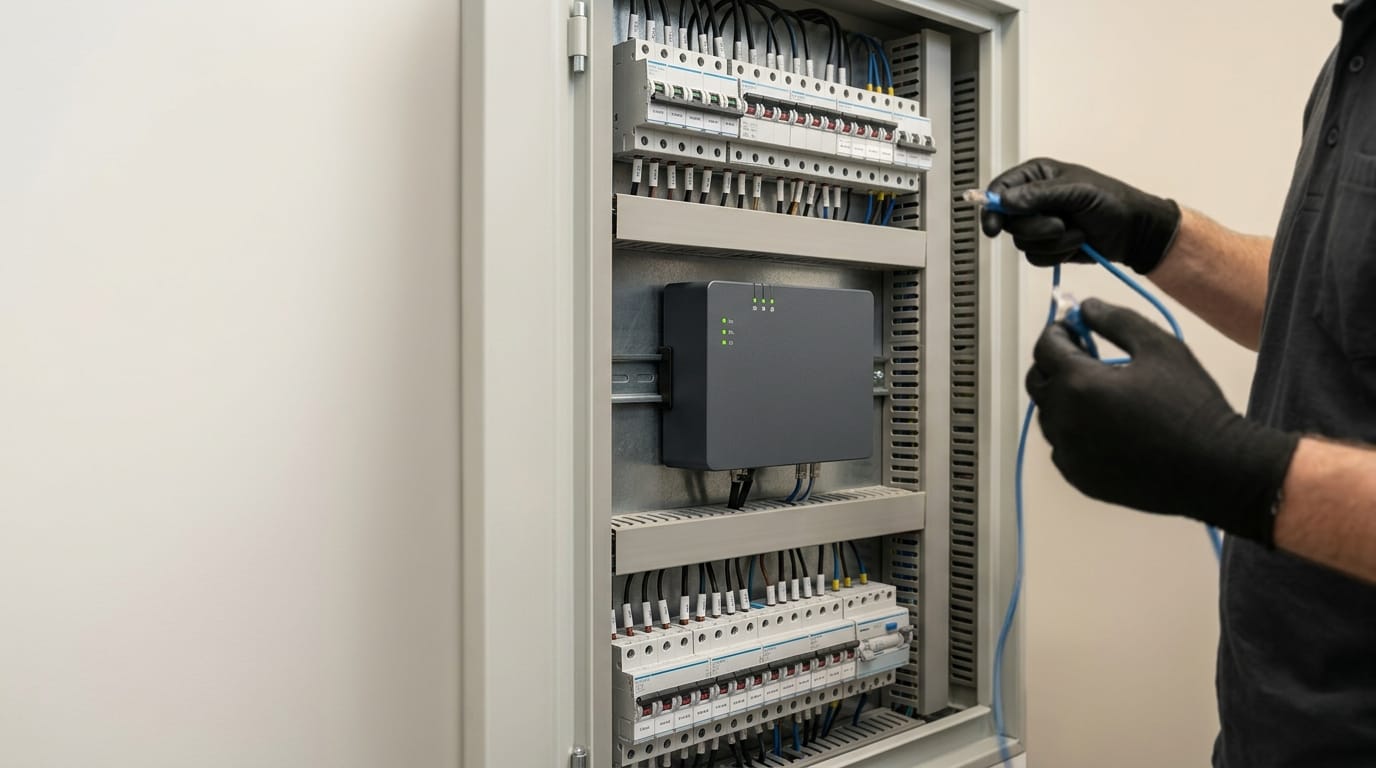 Ideabox edge gateway Idealys : boîtier industriel raccordé aux équipements bâtiment (GTB, IoT, compteurs) qui alimente la plateforme cloud