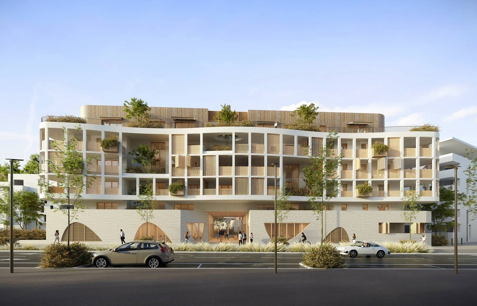 Résidence Mithasa Montpellier, rendu architectural Serrado Architecture